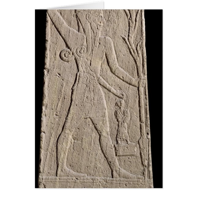 El dios de la tormenta Baal con un rayo (Frente)