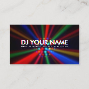 El disco de DJ emite la tarjeta de visita de las