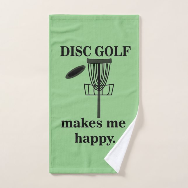 El disco de golf me hace feliz el disco (Toalla de mano)