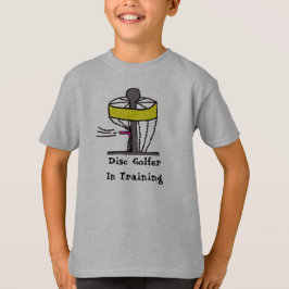 El disco golfer entrenando camisetas para niños