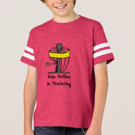 El disco golfer entrenando camisetas para niños