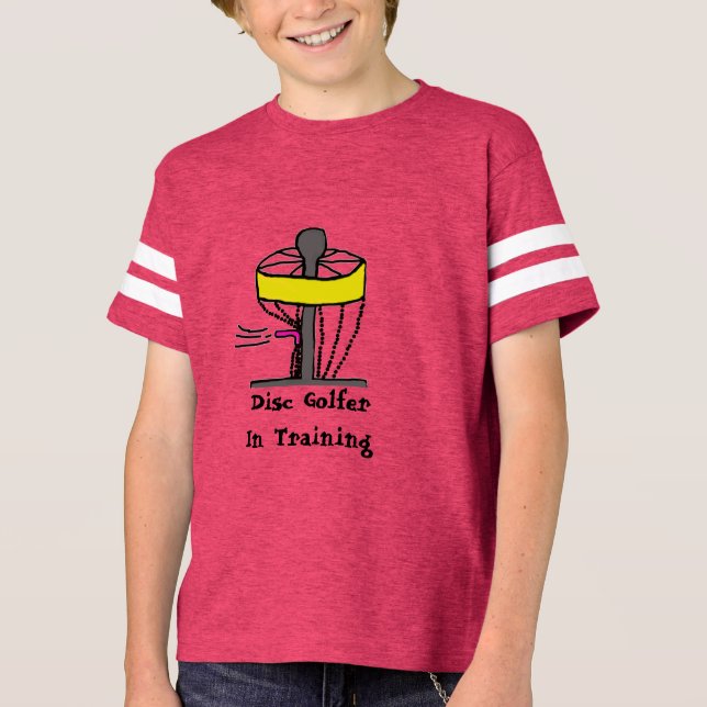 El disco golfer entrenando camisetas para niños (Anverso)