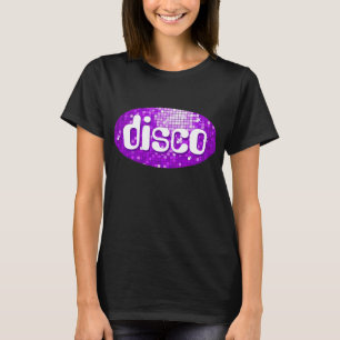El disco teja negro púrpura de la camiseta del