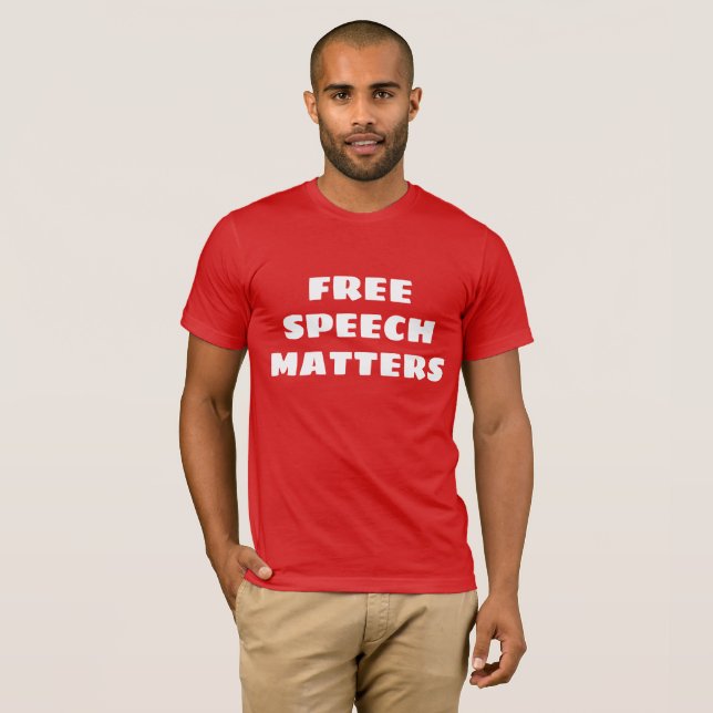 El discurso libre importa camiseta (Anverso completo)