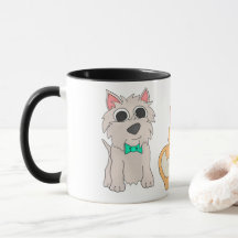 El diseñar y perfilado - taza de café del perrito