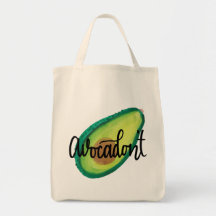 El diseño acuarela de la bolsa de té, el aguacate