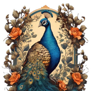El diseño de la camiseta de la cara de pavo real