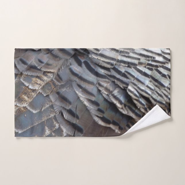 El diseño de la naturaleza abstracta de los plumas (Toalla de mano)