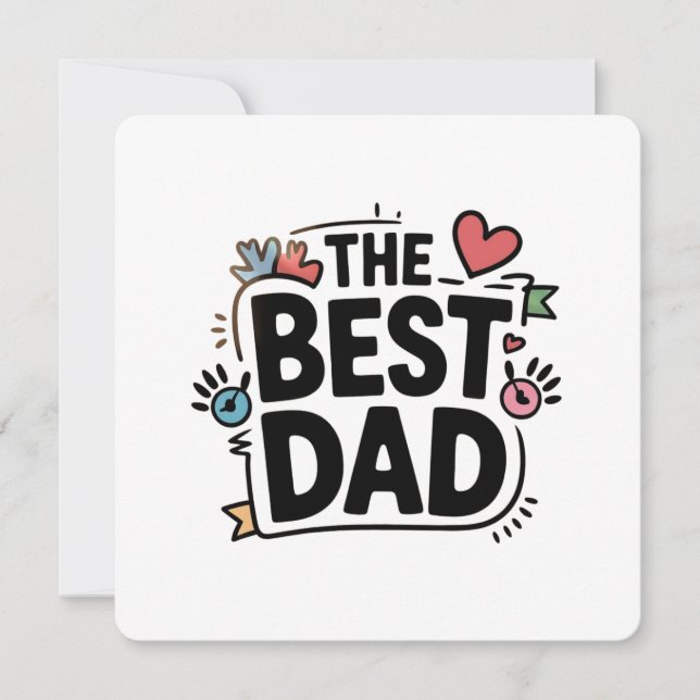 El diseño de texto de Mejor Papá (Anverso)