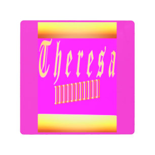 El diseño de Theresa impactante rosa y poster dora