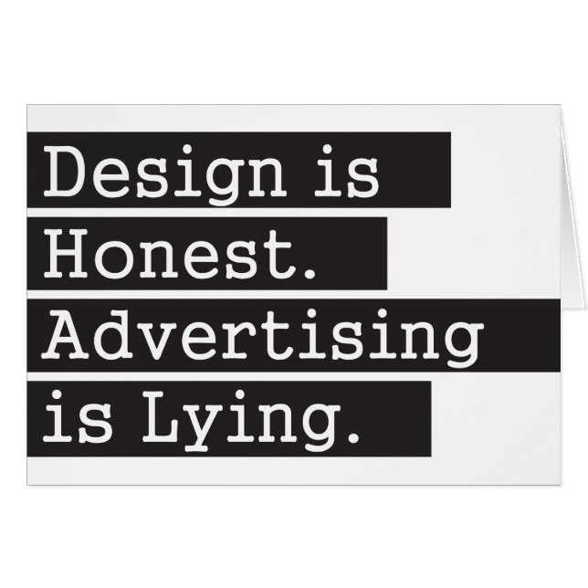 El diseño es honesto - negro (Anverso (Horizontal))