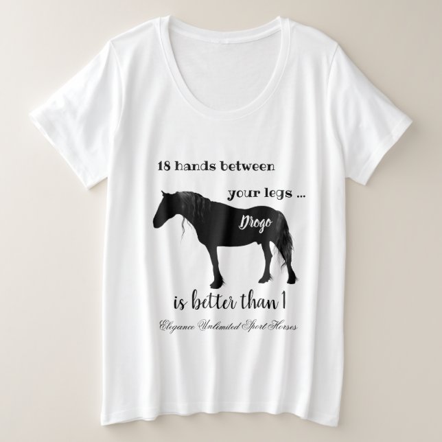 El divertido discurso del caballo frisón Lover 2 (Anverso del diseño)