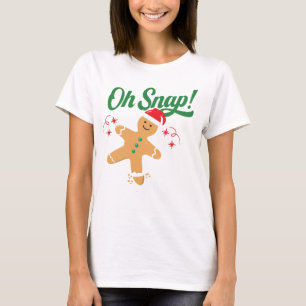El divertido jengibre engancha camiseta de Navidad