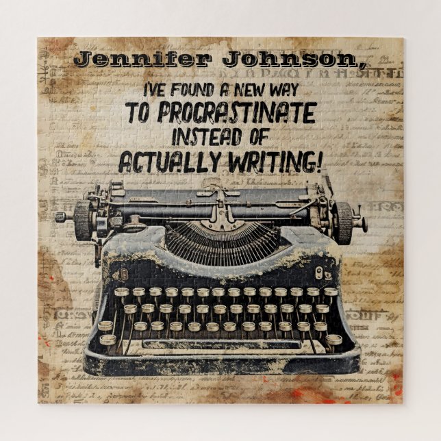 El divertido rompecabezas de la máquina de escribi (Vertical)