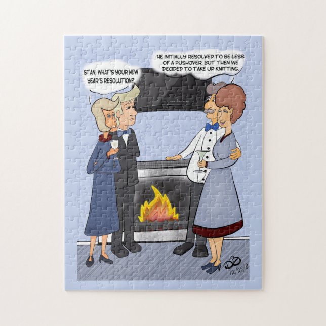 El divertido rompecabezas de la resolución de Año  (Vertical)