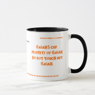 el doble de la taza de Isaías echó a un lado -