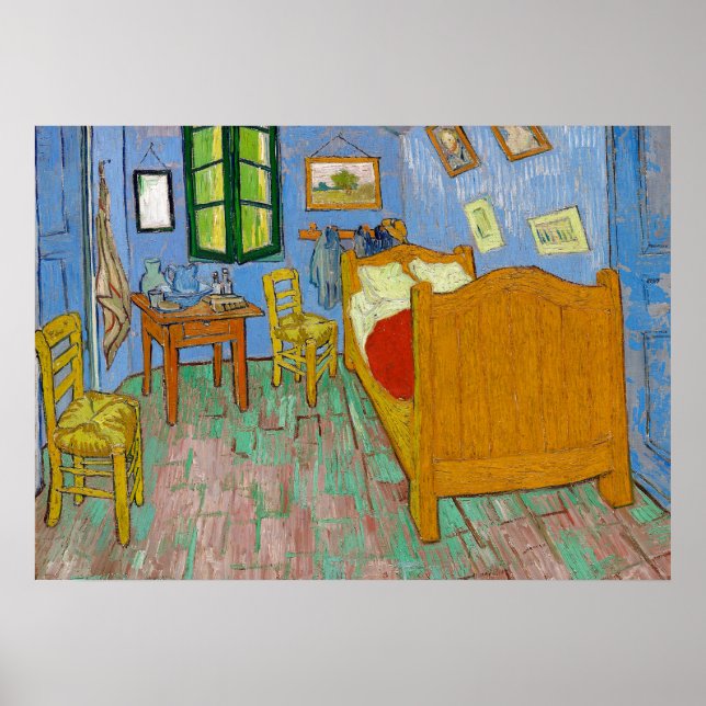 El dormitorio de Van Gogh en Arles pintando arte (Frente)