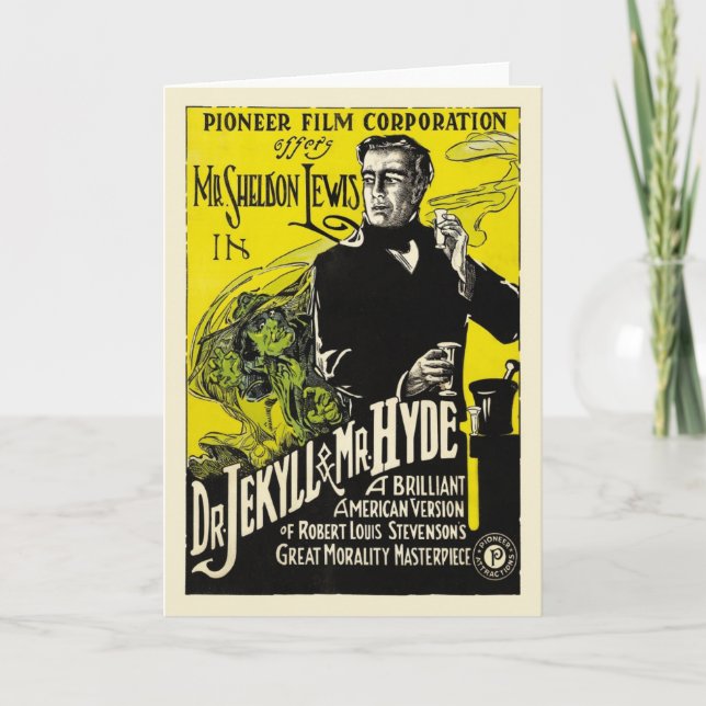El Dr. 1920 Jekyll y tarjeta de felicitación de (Anverso)