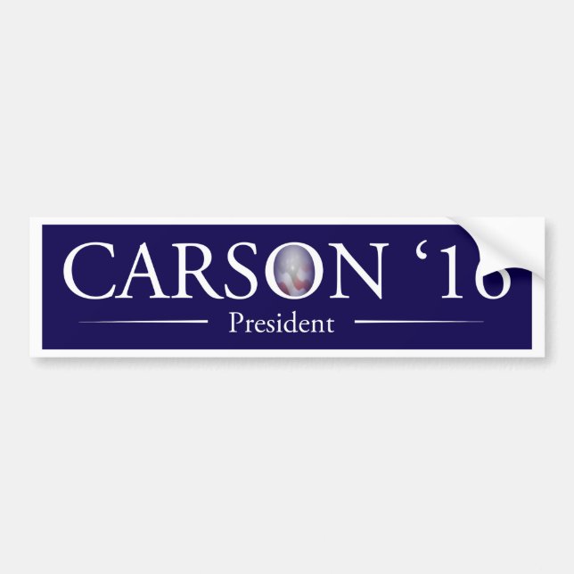 El Dr. Ben Carson para el presidente pegatina para (Frente)