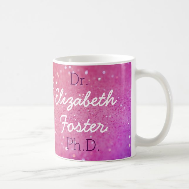 El Dr. (su nombre) taza de la graduación del PhD (Derecha)