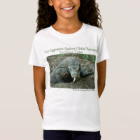 El dragón de Komodo consigue la camiseta agresiva