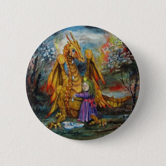 El dragón rasga el botón estándar (Anverso)