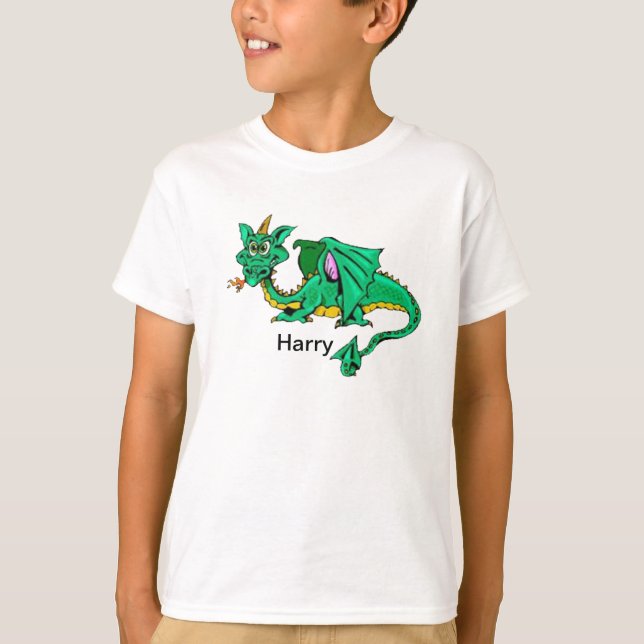 EL DRAGÓN VERDE EMBROMA LA CAMISETA (Anverso)
