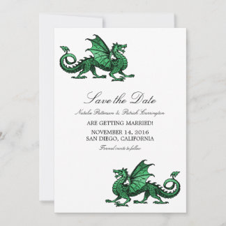 El dragón verde salva la invitación a la fecha