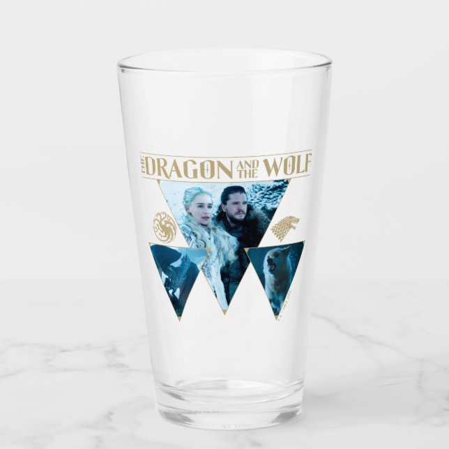 El Dragón y el Gráfico Wolf Daenerys & Jon (Anverso)