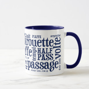 El Dressage de los De caballo-Chicas llama la taza