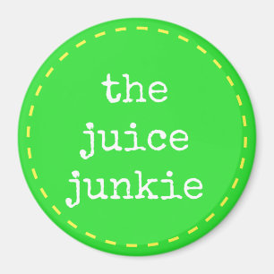 El drogadicto del jugo - imán del logotipo