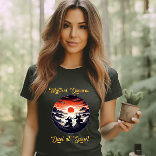 El duelo místico de Samurai en la camiseta del ata