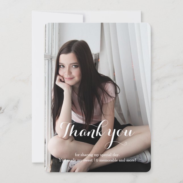 El dulce 16 le agradece tarjeta roja (Anverso)