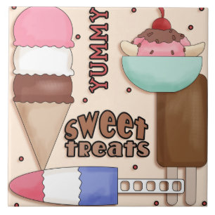 El dulce trata la teja del helado