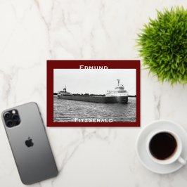 El Edmund Fitzgerald en el río St. Clair (B&W)