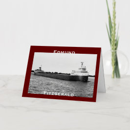 El Edmund Fitzgerald en el río St. Clair (B&W)