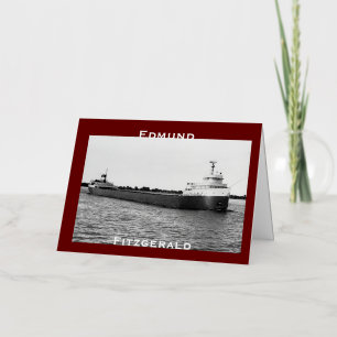 El Edmund Fitzgerald en el río St. Clair (B&W)