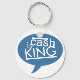 El efectivo es rey 2,25" llavero redondo (tipo A)