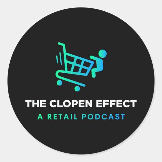 El efecto Clopen - pegatina redondo clásico (Anverso)