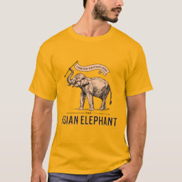 El elefante asiático de 1950 para él camiseta amar