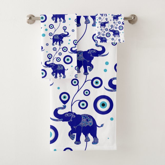 El elefante de ojos malvado Patrón de amuleto de l (In situ)
