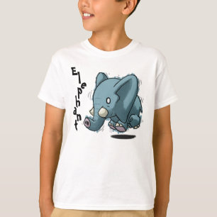 El elefante embroma la camisa