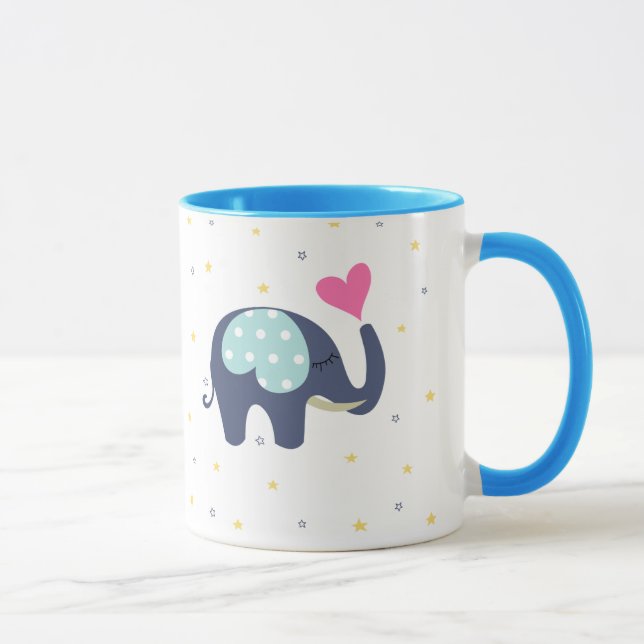 El elefante imprimió una linda taza de café (Derecha)