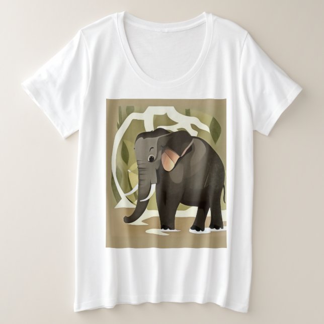 El elefante infantil lindo (Anverso del diseño)