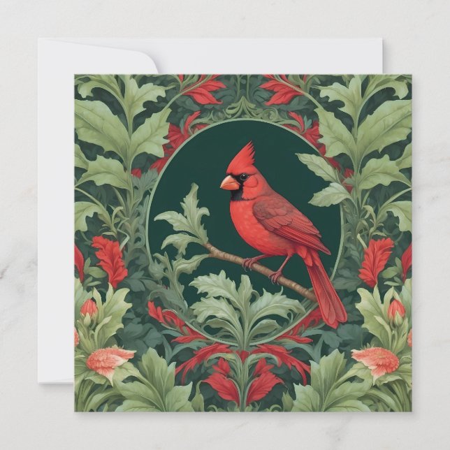 El elegante cardenal del norte William Morris insp (Anverso)