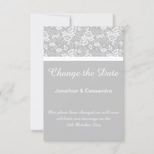 EL ELEGANTE LACE BLANCO DE PLATA CAMBIA LA FECHA