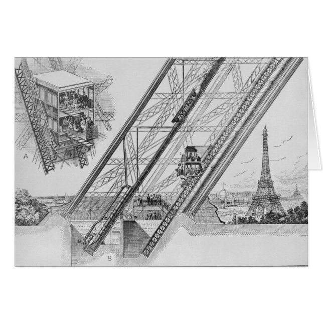 El elevador de Otis en la torre Eiffel (Anverso (Horizontal))