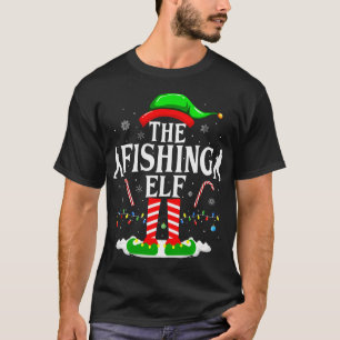 El Elfo Pescador Navideño Camiseta Divertida de Na
