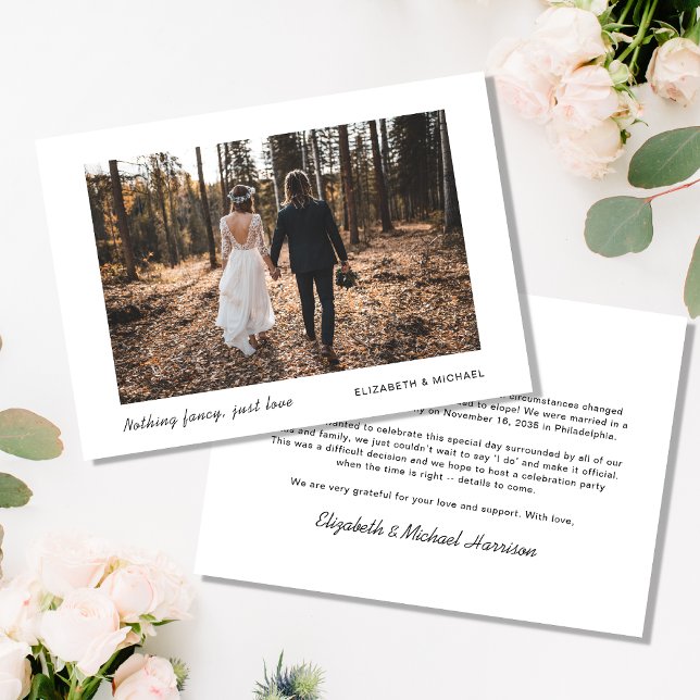 El Elopement Mínimo Ahora Fiesta Más Tarde Boda Fo (Subido por el creador)