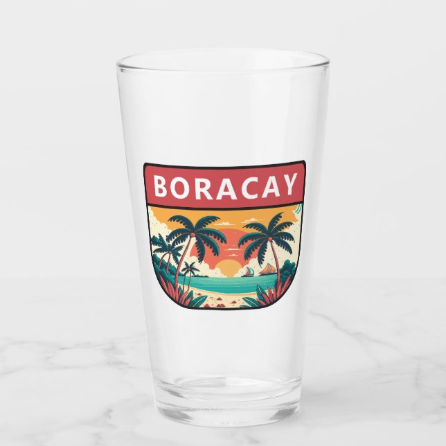 El emblema retro de Filipinas de Boracay (Anverso)